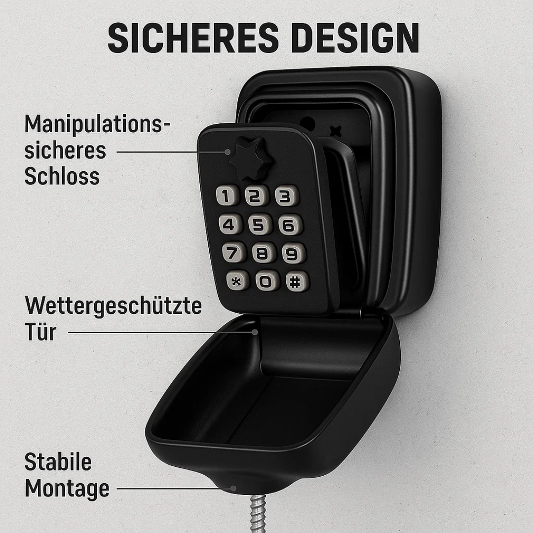 KeyGuard Outdoor Safe – Wetterfester Wandmontierter Schlüsselbox | Karnz