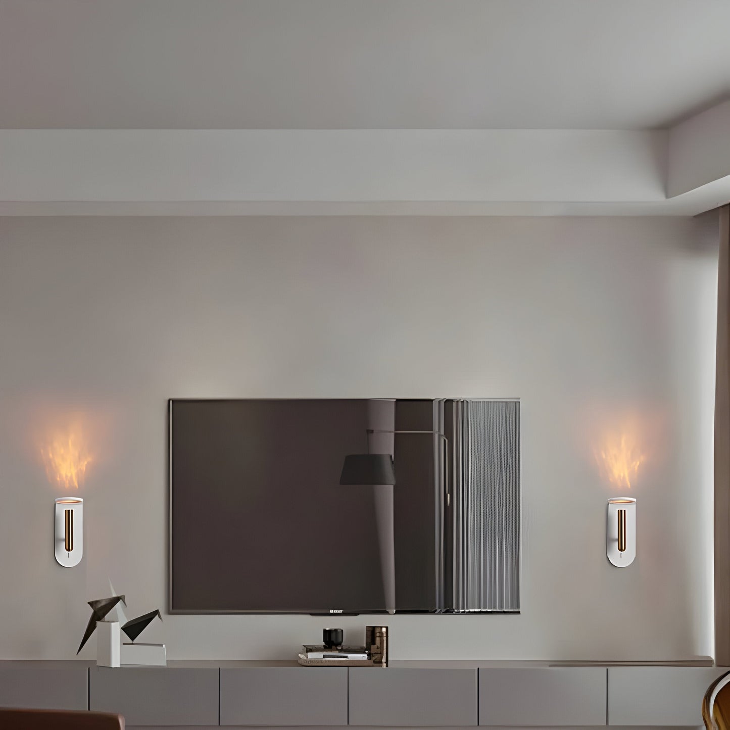 Verstellbare nordische LED-Wandlampe mit Flammeneffekt Karnz
