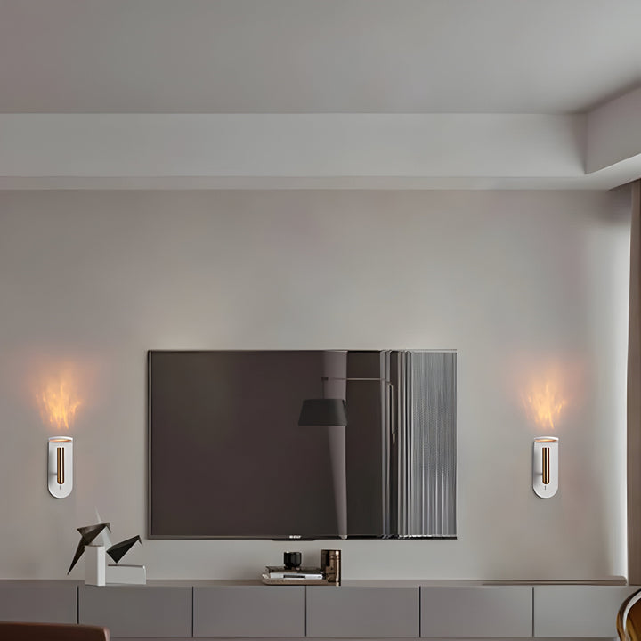 Verstellbare nordische LED-Wandlampe mit Flammeneffekt Karnz