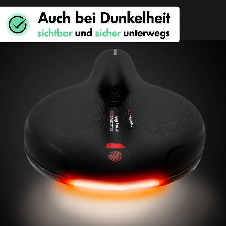 Sandsberg | CloudComfort Pro Fahrradsattel | Druckentlastender Memory-Schaum | Schwarz