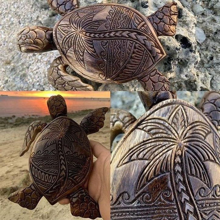 Holzskulptur Hawaii-Schildkröte | Karnz