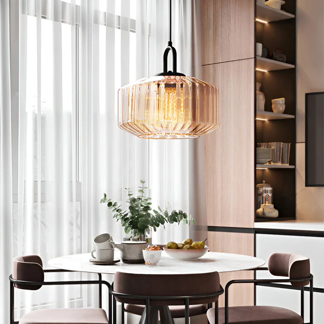 Karnz | Retro Farbige Glaspendelleuchte