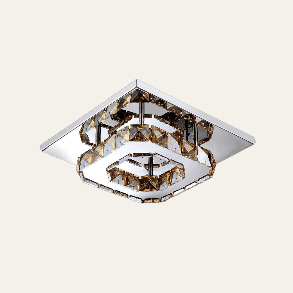 Moderne LED-Deckenleuchte mit Kristalloptik