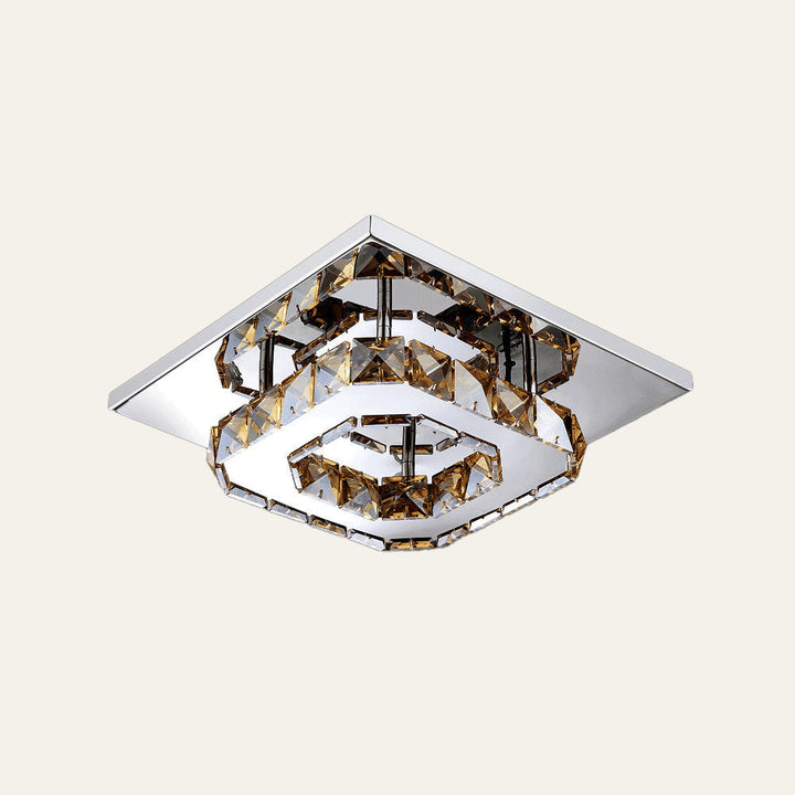 Moderne LED-Deckenleuchte mit Kristalloptik
