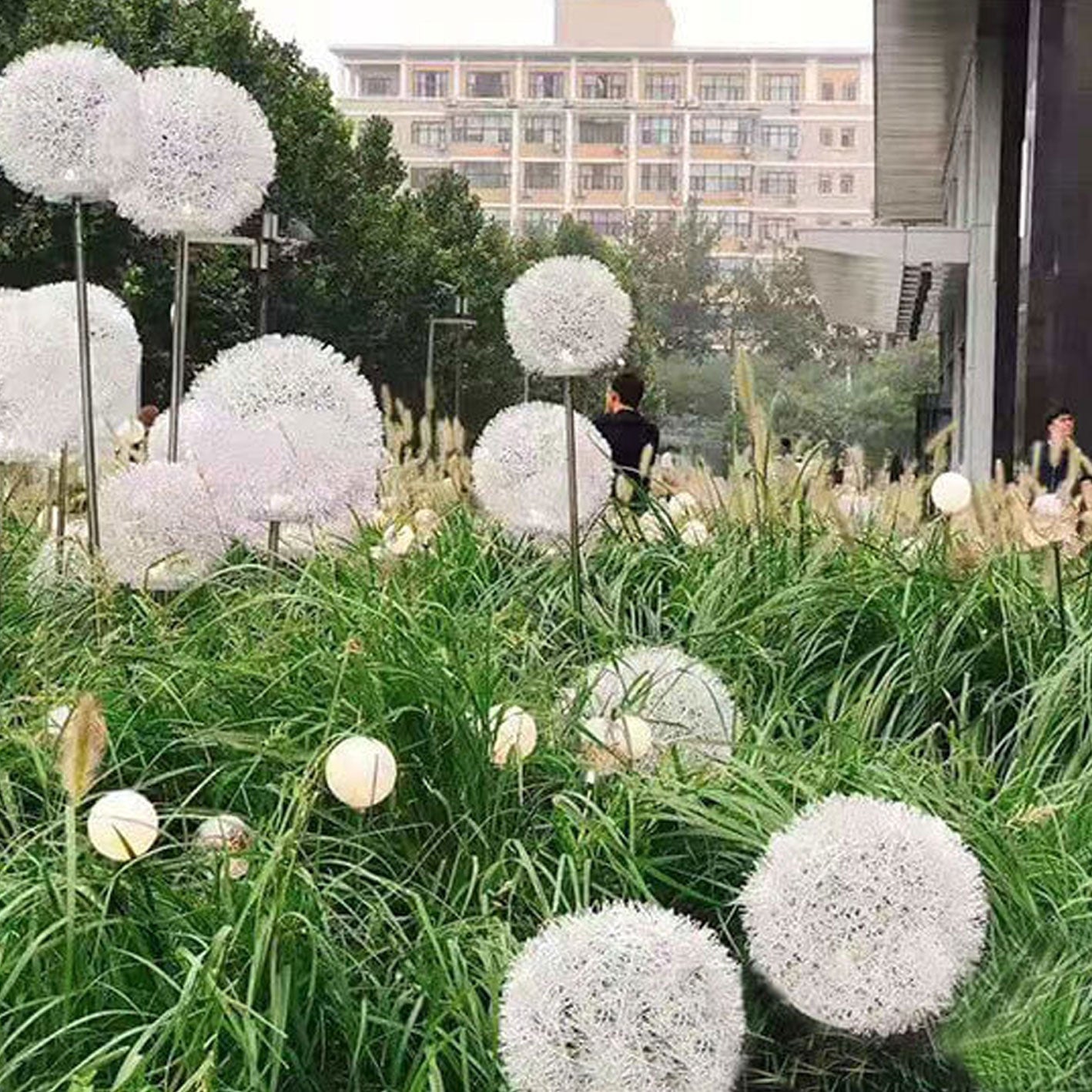 Solar Löwenzahn Aluminiumdraht Globe Licht LED Außen wasserdicht leuchtend Garten Einfügung Boden Landschaft Licht | Karnz