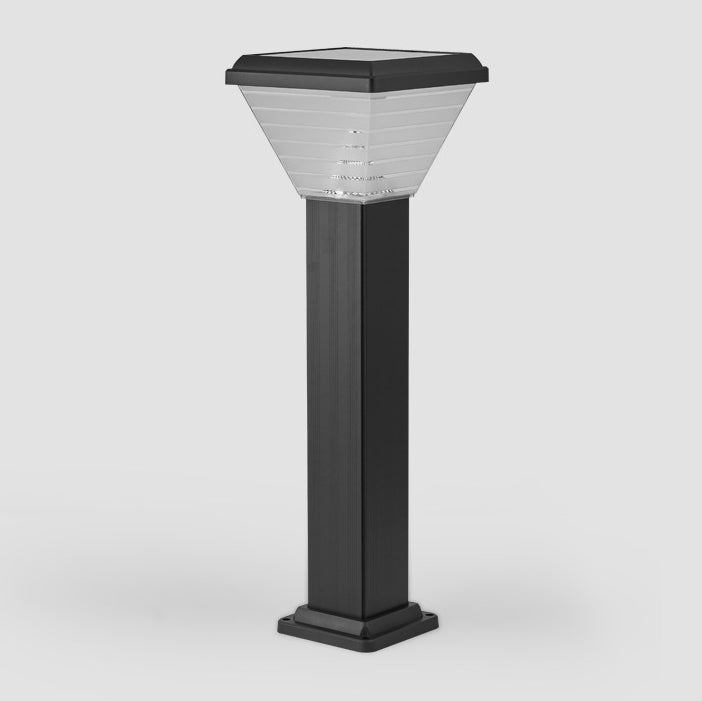 Moderner Minimalistischer Quadratischer Zylinder Solar Wasserdichter ABS PC LED Außenleuchte Für Garten | Karnz