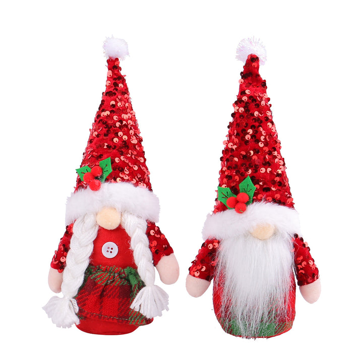 Weihnachtlicher Wichtel mit Glitzermütze