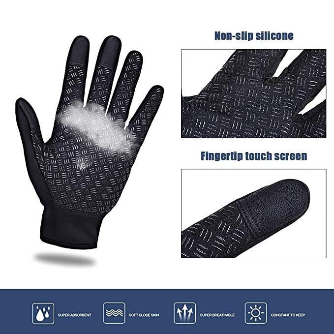 Karnz | HeatGripX winddichte thermische Slip-Handschuhe für kaltes Wetter