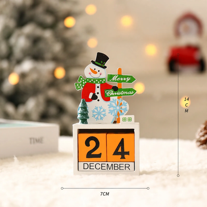Weihnachts-Countdown-Kalender aus Holz