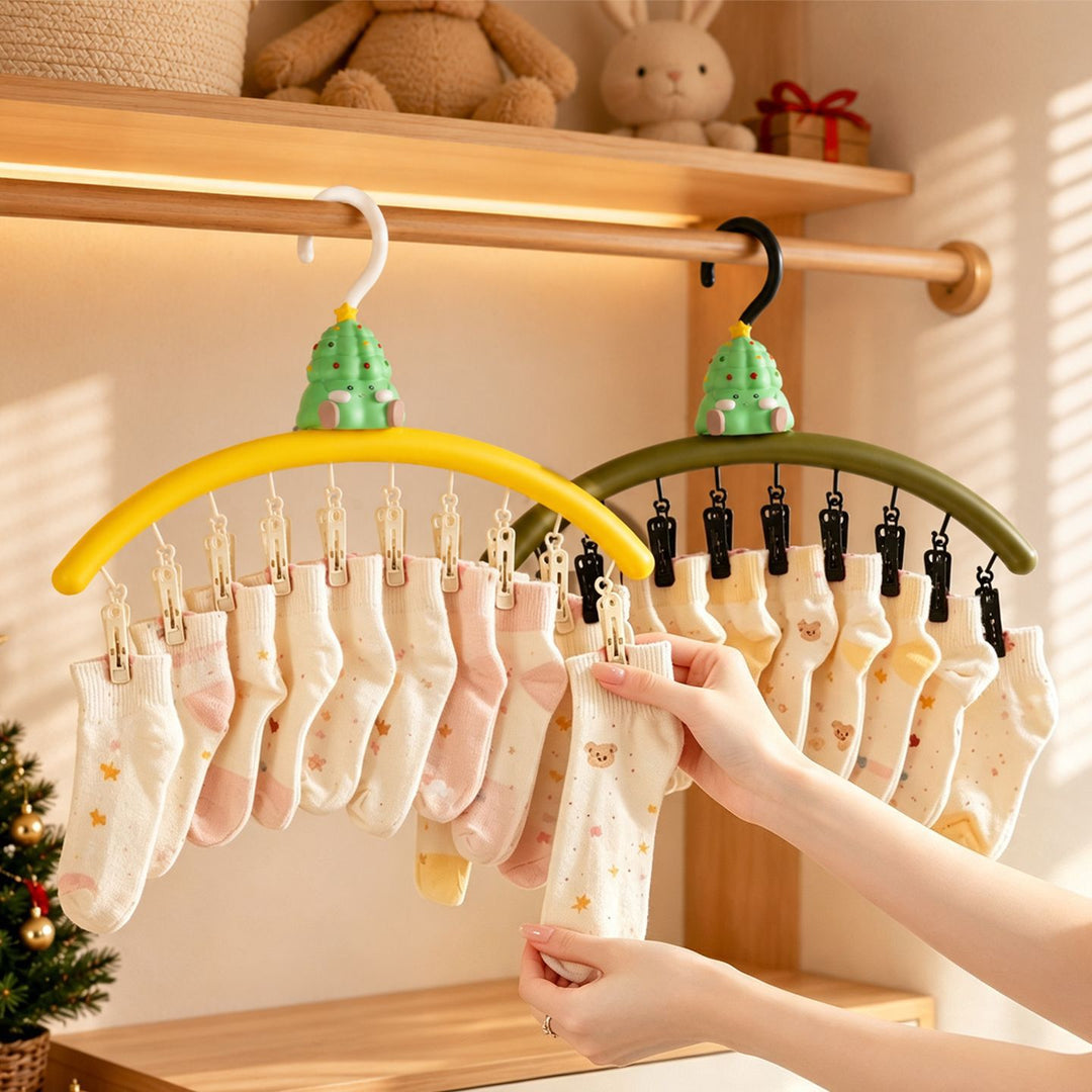 Weihnachtsbaum-Wäscheständer mit Klammern