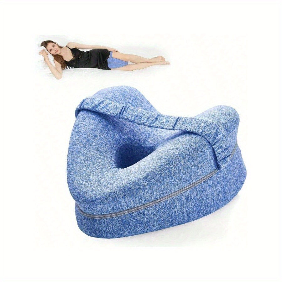 Ergonomisches Kniekissen für Seitenschläfer – Stützender Memory-Schaum mit Washae-Bezug