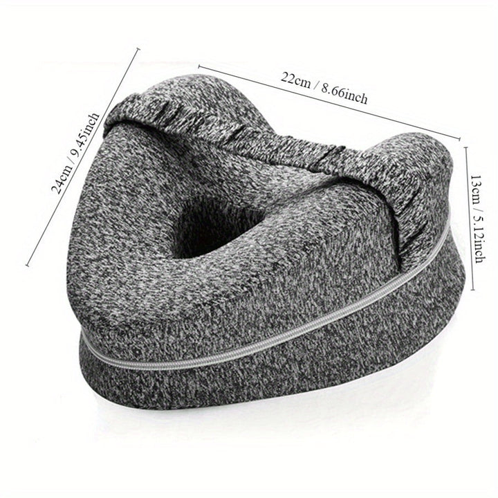 Ergonomisches Kniekissen für Seitenschläfer - Stützend aus Memory-Schaum mit waschbarem Bezug | Karnz