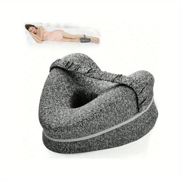 Ergonomisches Kniekissen für Seitenschläfer - Stützend aus Memory-Schaum mit waschbarem Bezug | Karnz