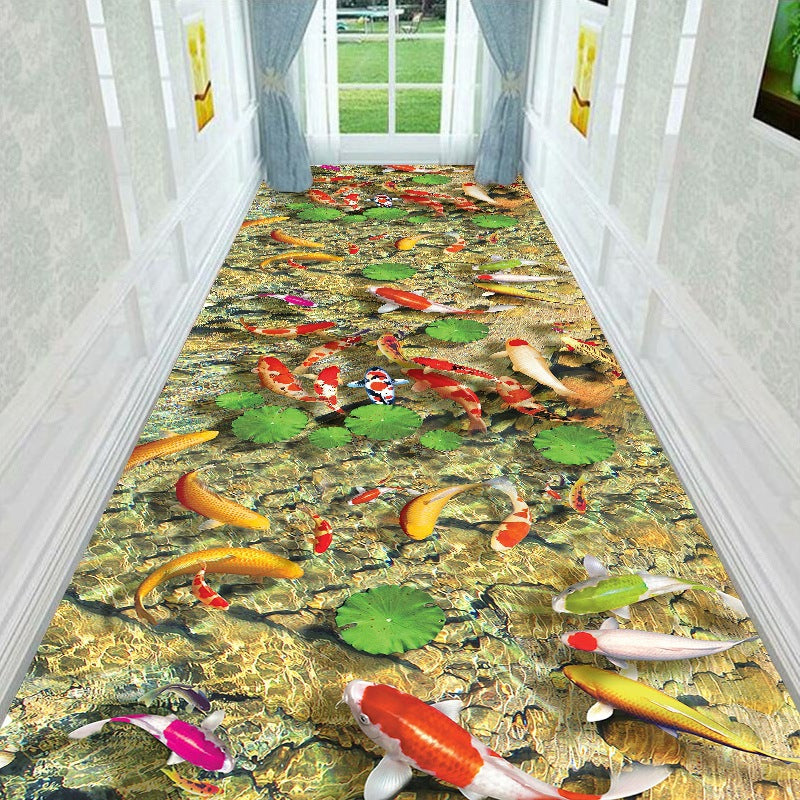 Dekorativer 3D Wasser Stil Teppich Karnz