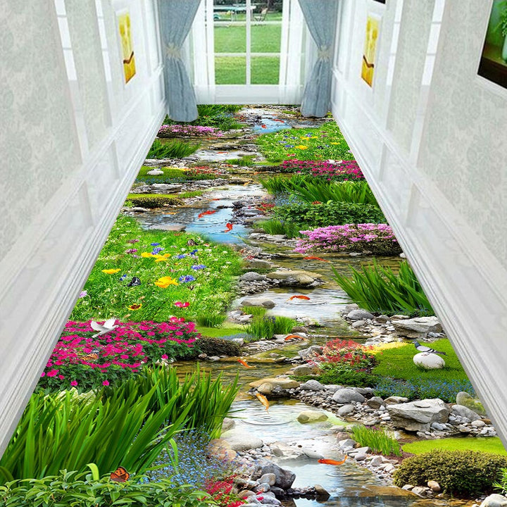 Dekorativer 3D Wasser Stil Teppich Karnz