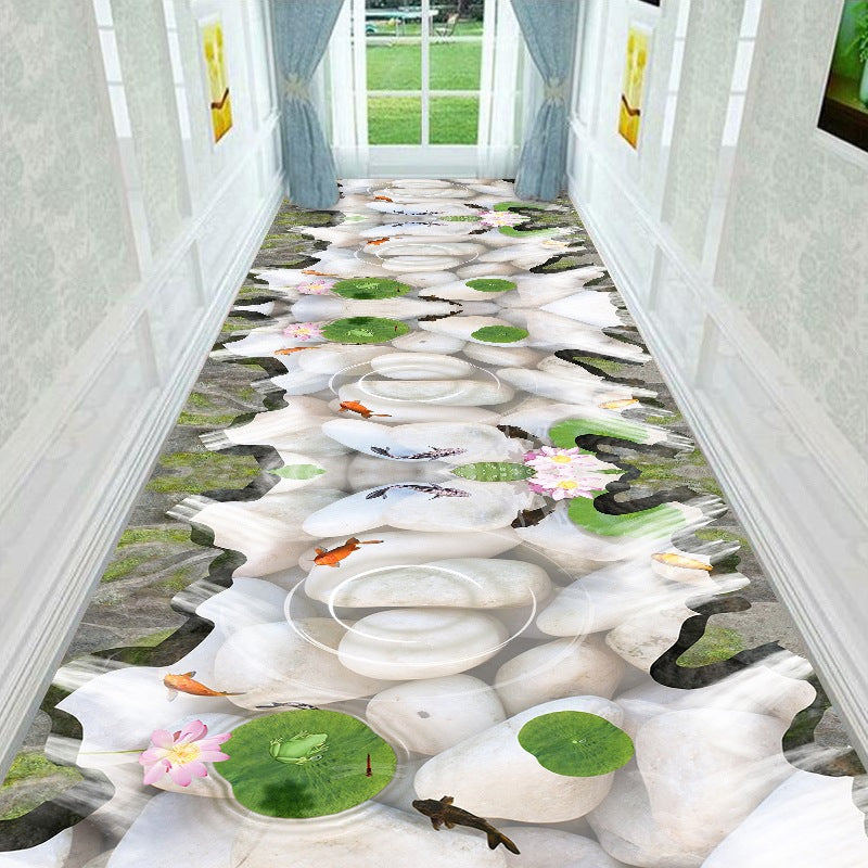 Dekorativer 3D Wasser Stil Teppich Karnz