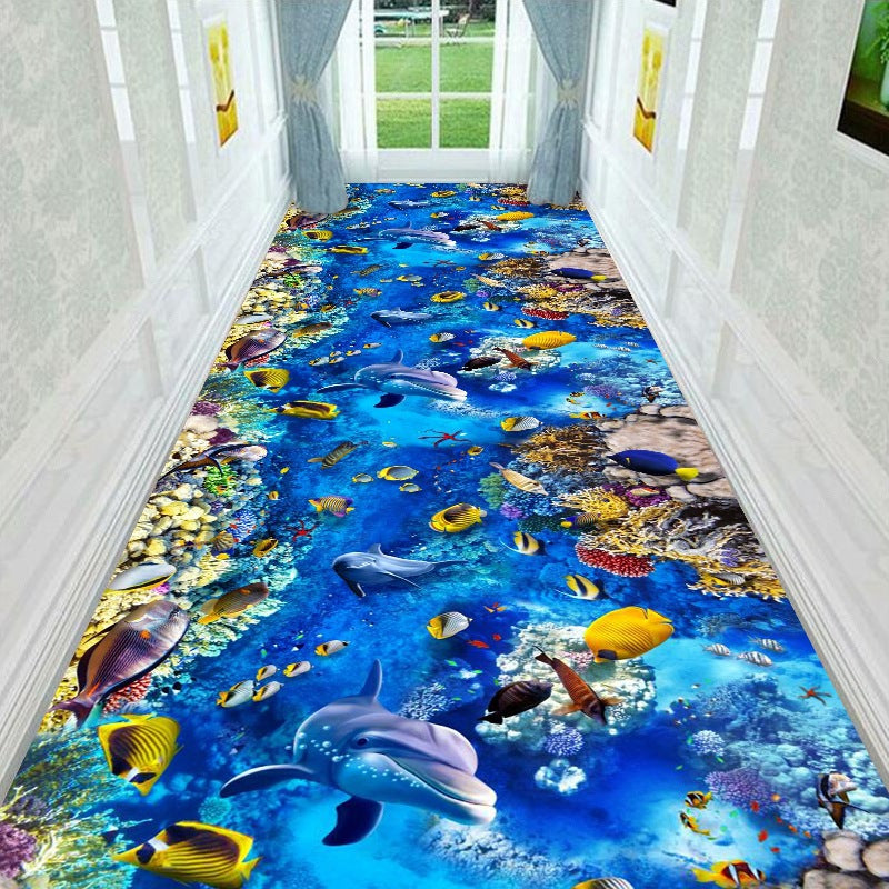 Dekorativer 3D Wasser Stil Teppich Karnz