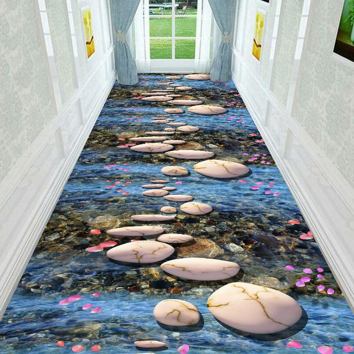 Dekorativer 3D Wasser Stil Teppich Karnz