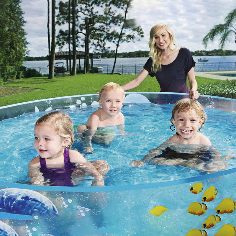 Damen Aufblasbares Kinder-Planschbecken mit maritimem Unterwasserdesign Karnz
