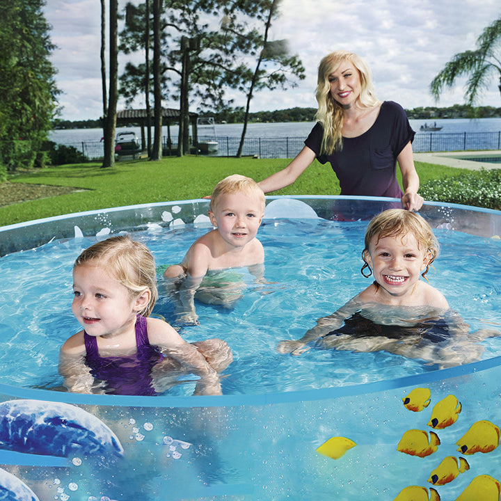 Damen Aufblasbares Kinder-Planschbecken mit maritimem Unterwasserdesign Karnz