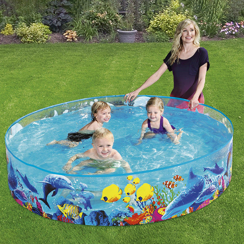 Damen Aufblasbares Kinder-Planschbecken mit maritimem Unterwasserdesign Karnz