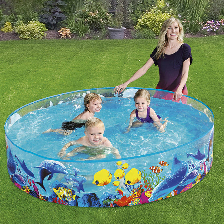 Damen Aufblasbares Kinder-Planschbecken mit maritimem Unterwasserdesign Karnz