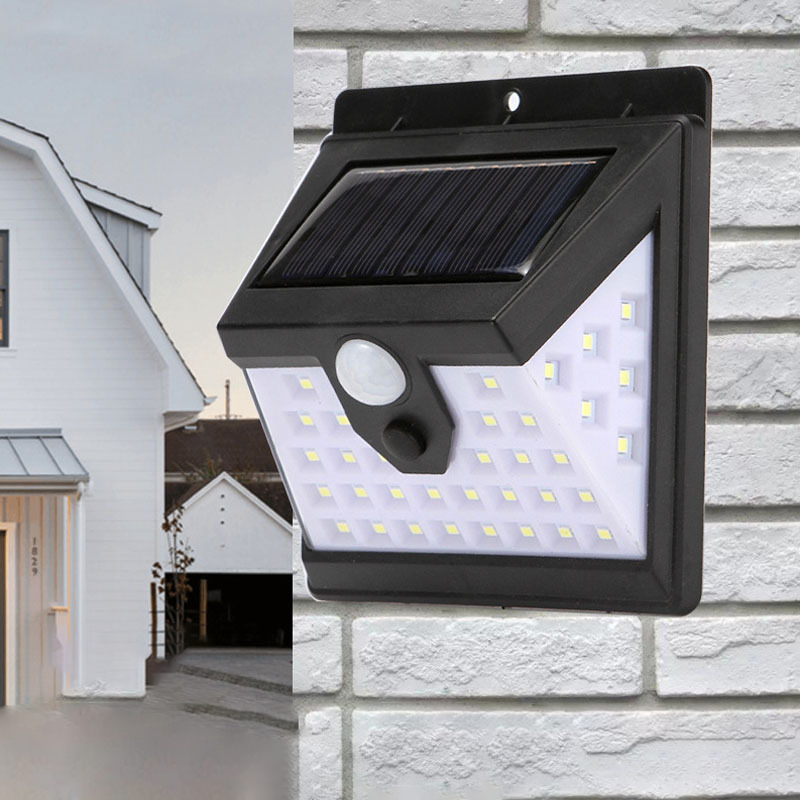 Moderne Einfachheit Solar Wasserdicht Bewegungsmelder ABS Rechteckige LED Wandleuchte Lampe für Außenpatio | Karnz