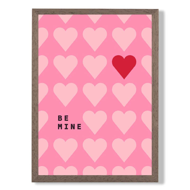 Be Mine Hearts Frame Kunstdruck
