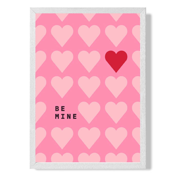 Be Mine Hearts Frame Kunstdruck
