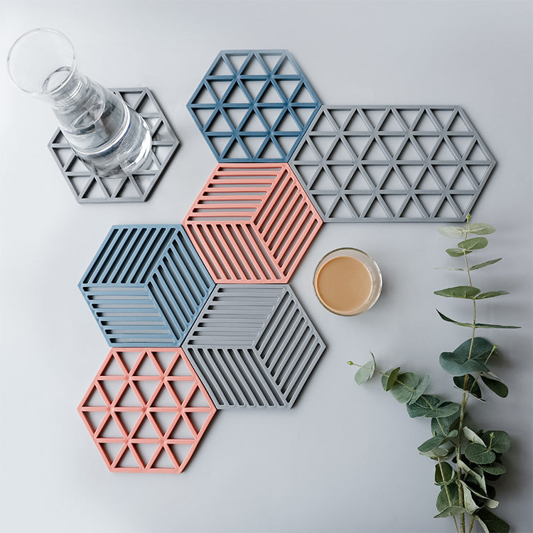 Unisex Silikon Untersetzer mit geometrischem Design Karnz