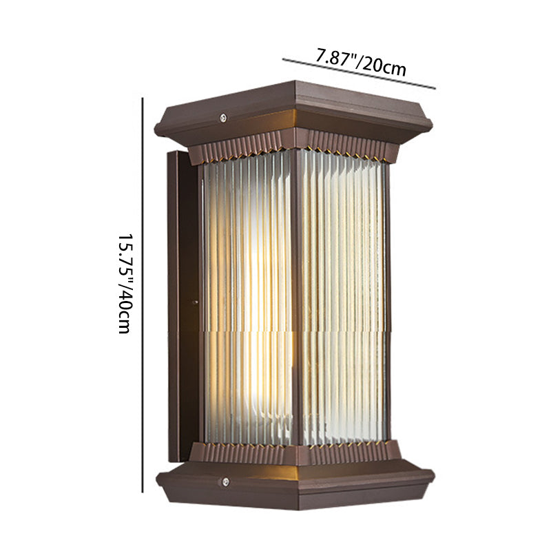 Modern Minimalist Wasserdicht Rechteck Aluminium Glas 1/2 Licht Außen Wand Sconce Lampe Für Garten | Karnz