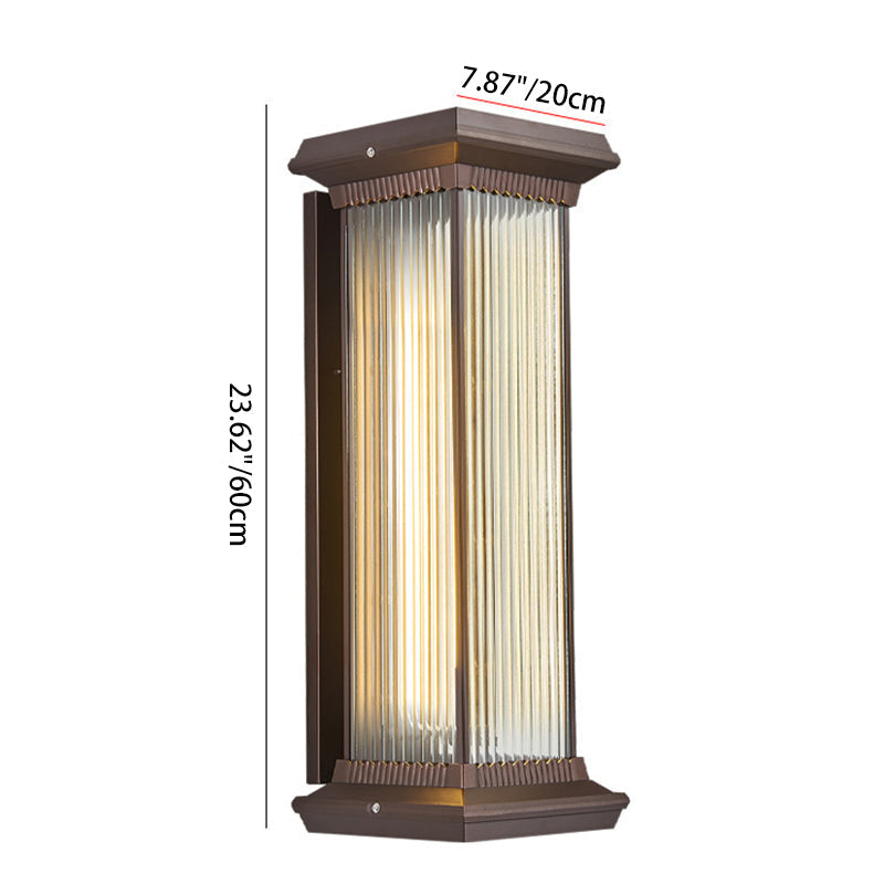 Modern Minimalist Wasserdicht Rechteck Aluminium Glas 1/2 Licht Außen Wand Sconce Lampe Für Garten | Karnz
