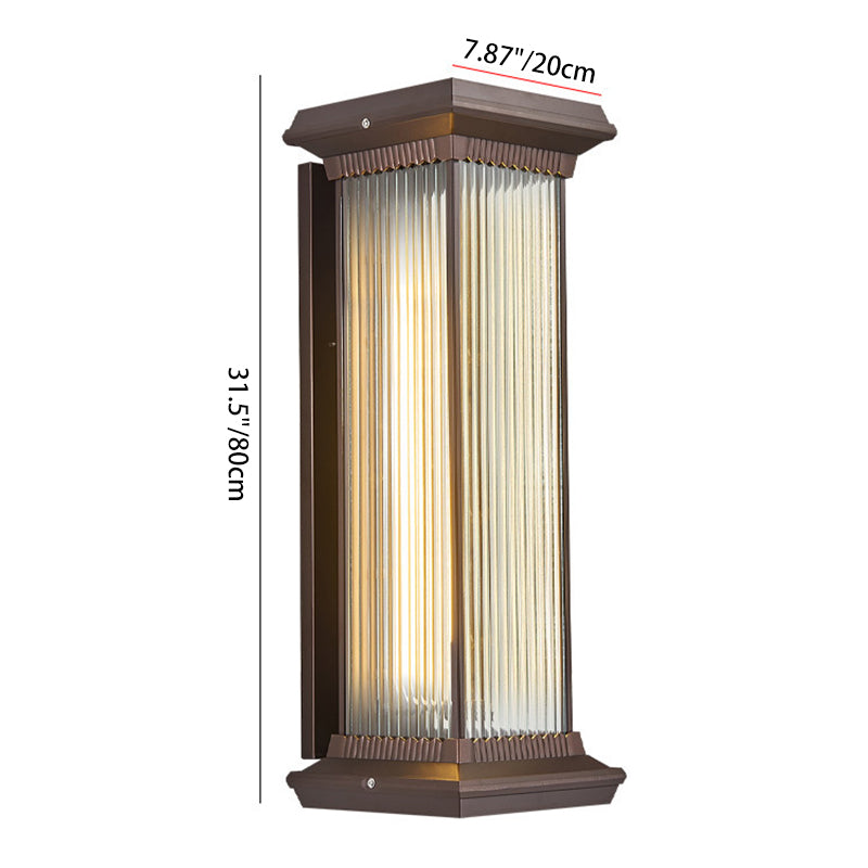 Modern Minimalist Wasserdicht Rechteck Aluminium Glas 1/2 Licht Außen Wand Sconce Lampe Für Garten | Karnz