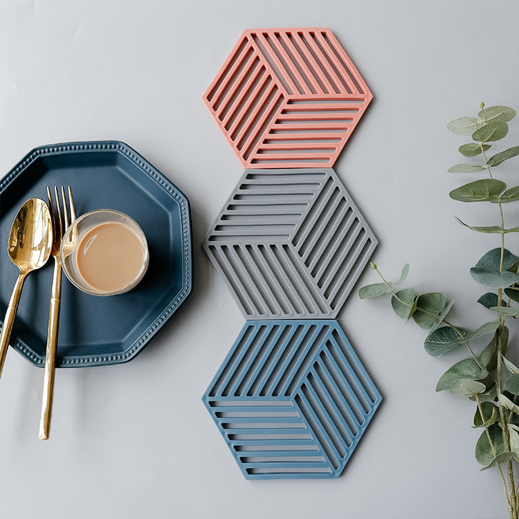 Unisex Silikon Untersetzer mit geometrischem Design Karnz