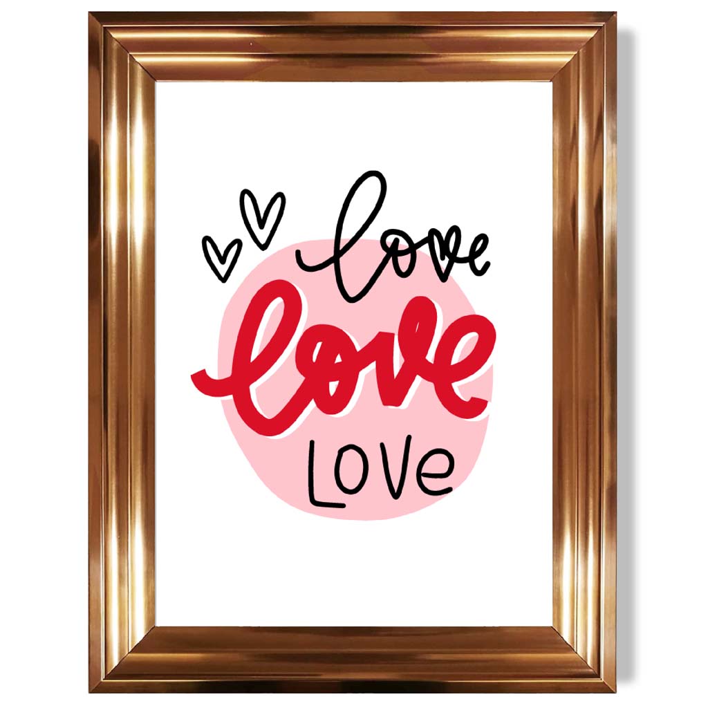 Gerahmter Kunstdruck „Kreis der Liebe“