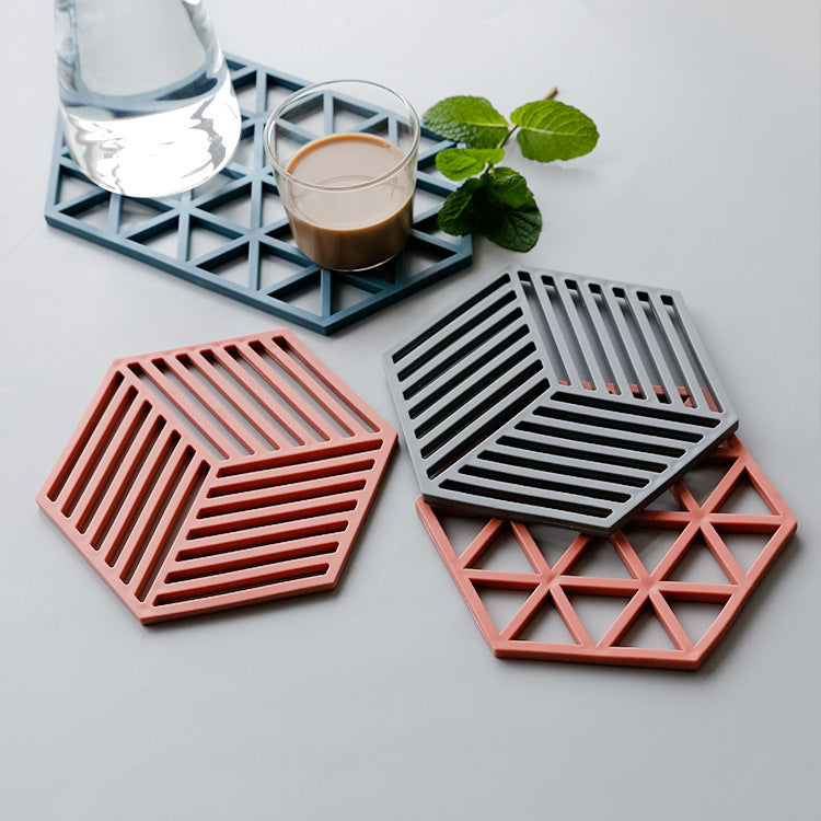 Unisex Silikon Untersetzer mit geometrischem Design Karnz
