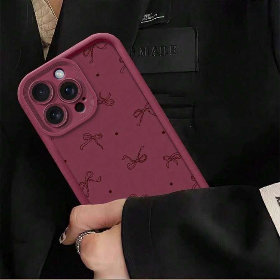 Apple iPhone  Handyhülle, hellbraun, Schleifenmotiv