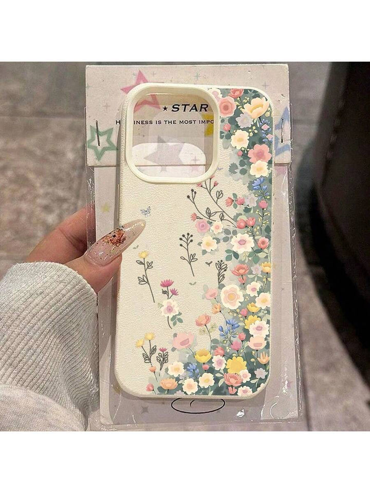 Apple iPhone 11–17 Magnet-Handyhülle, transparent, buntes Blumenmuster
