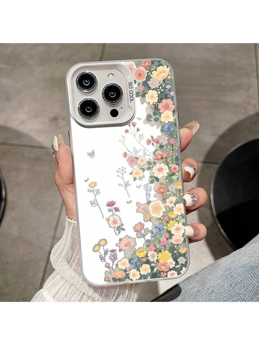 Apple iPhone 11–17 Magnet-Handyhülle, transparent, buntes Blumenmuster