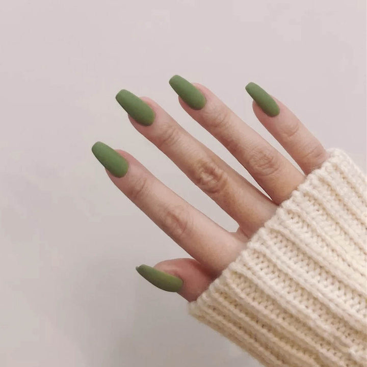 Matte Finish Press-On Nail Tips Karnz 178815*10mm0277