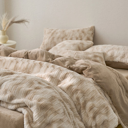 Milchfaser-Fleece Bettwäsche-Set, extra warm