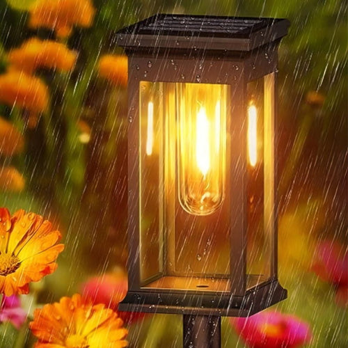 Solarbetriebene Gartenleuchte für Außenbereich - Moderne LED-Wegeleuchte für Beleuchtung von Wegen, Terrasse und Garten | Karnz