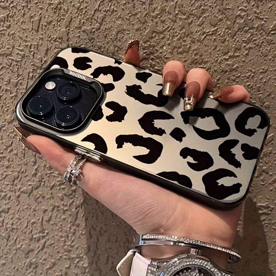 Leopardenmuster Softcase für iPhone 11 bis 17, stoßfest