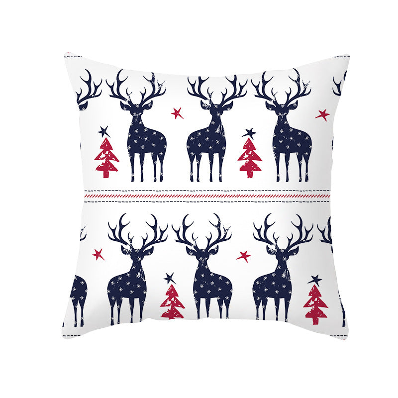 Festliches Weihnachtsbaum-Typografie-Kissenbezug