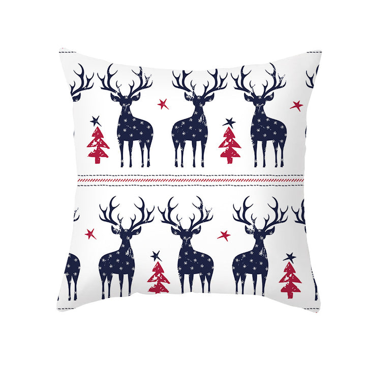 Festliches Weihnachtsbaum-Typografie-Kissenbezug
