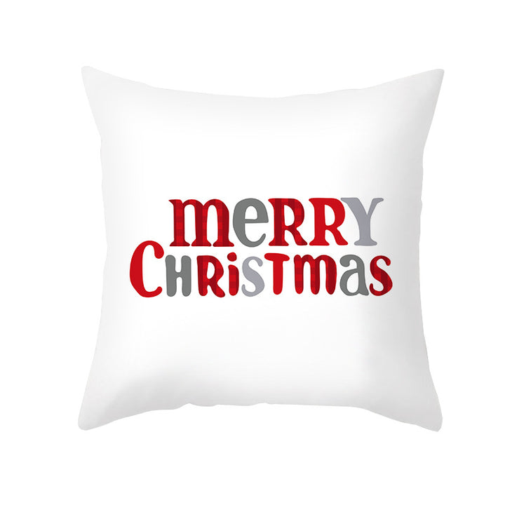 Festliches Weihnachtsbaum-Typografie-Kissenbezug
