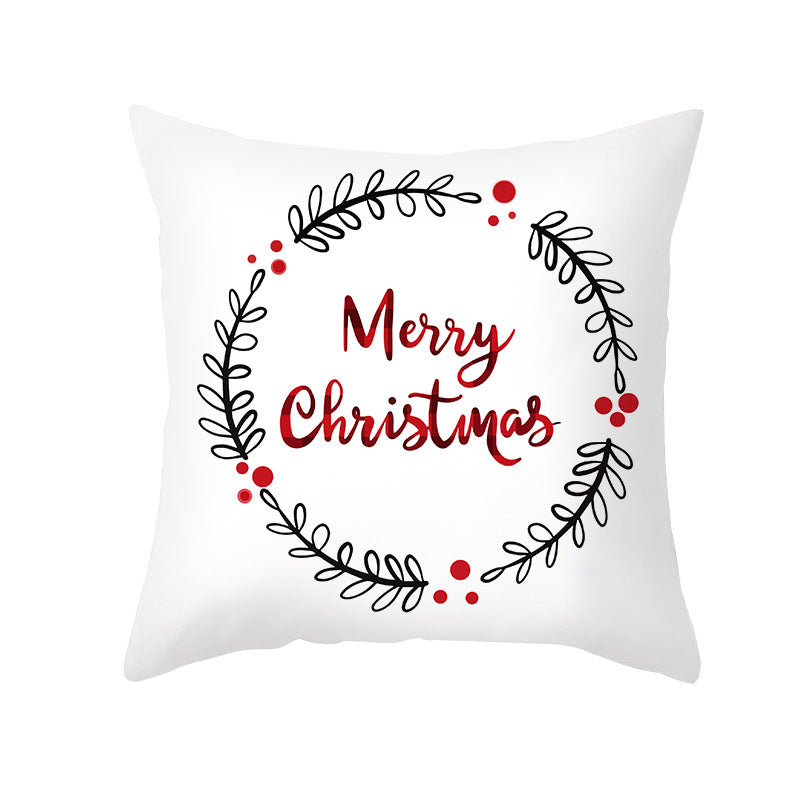 Festliches Weihnachtsbaum-Typografie-Kissenbezug