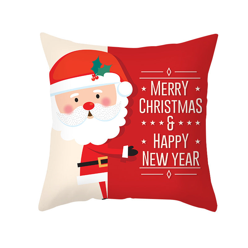 Festliches Weihnachtsbaum-Typografie-Kissenbezug