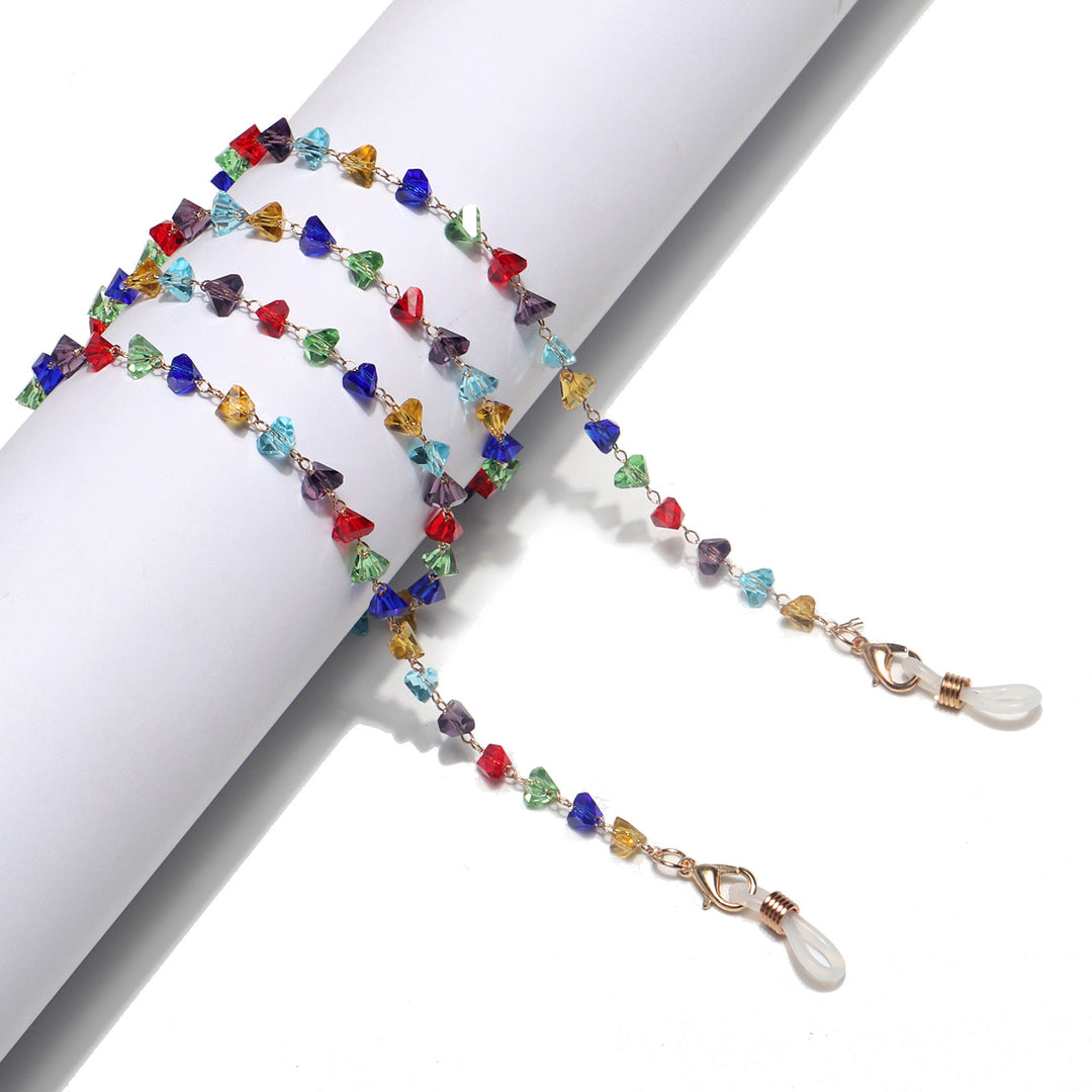 Bunte Kristall Brillen Kette Karnz