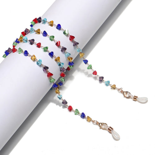 Bunte Kristall Brillen Kette Karnz